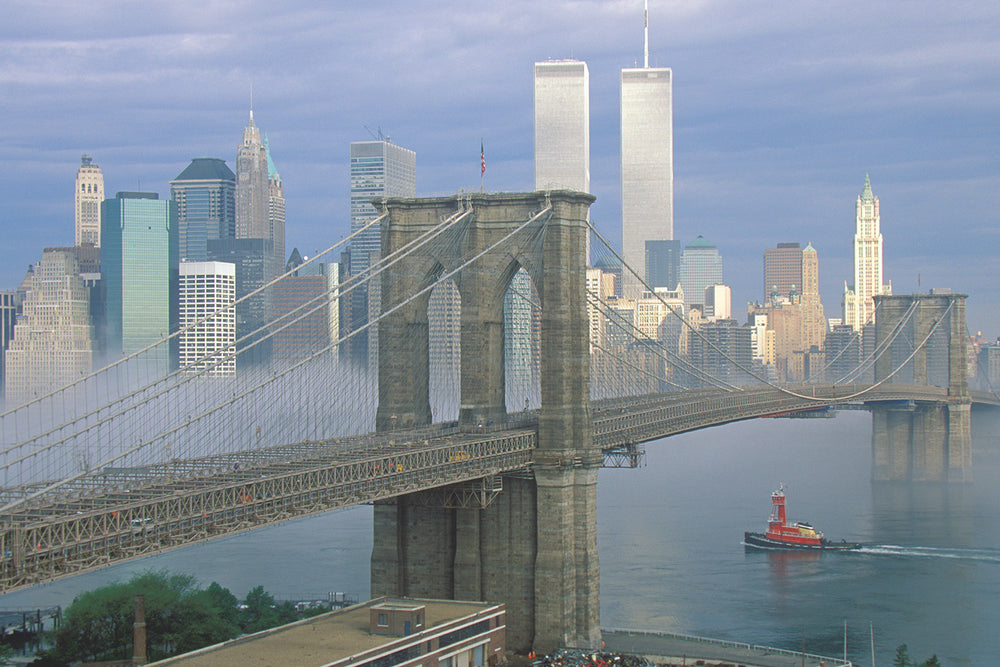 
                  
                    Brooklyn Bridge with Twin Towers Print
                  
                