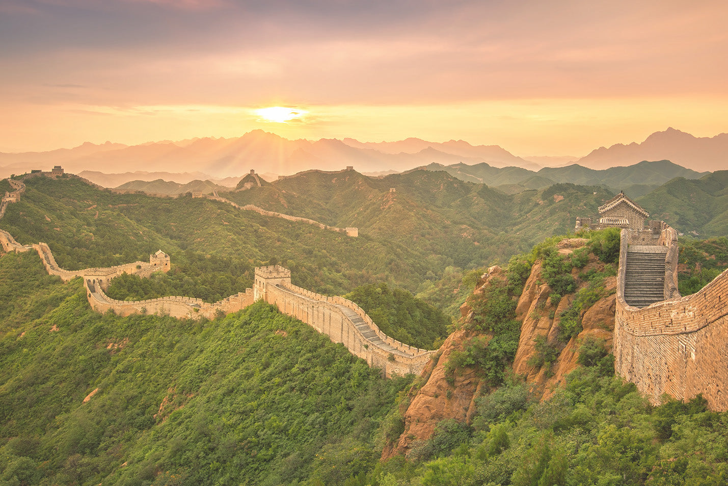
                  
                    The Great Wall of China at Sunset I Print
                  
                